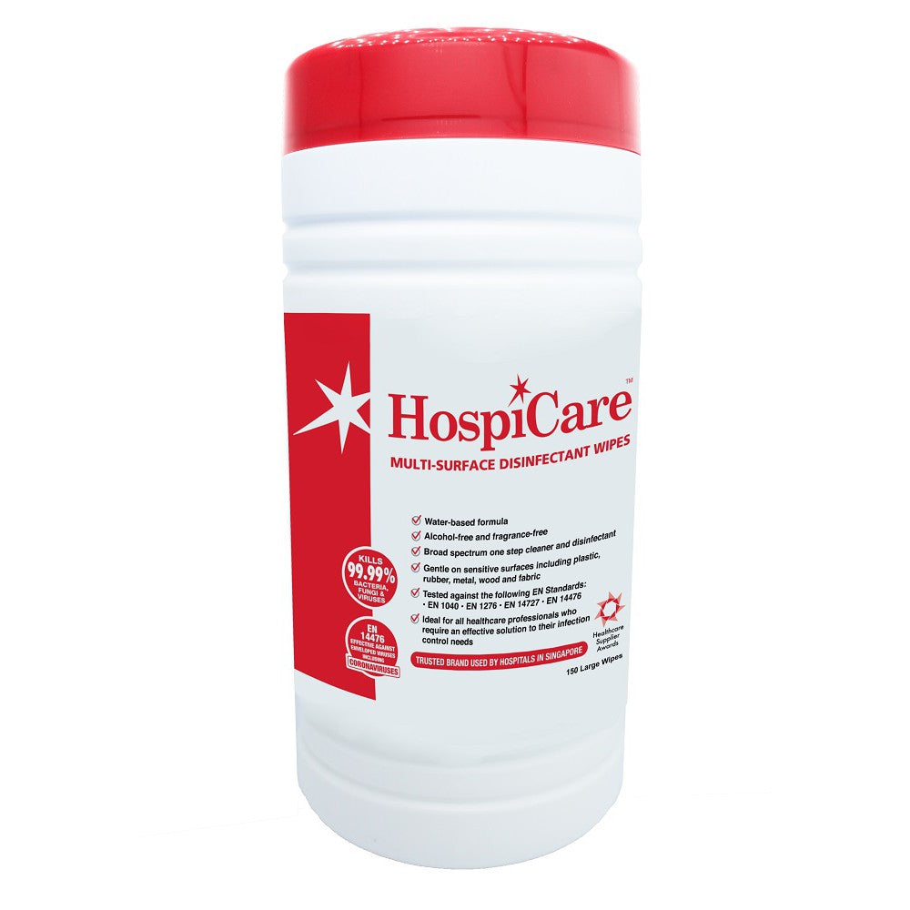 HospiCare Multi-surface Wipes Canister 150 Sheets( 2x Cannister bundle)